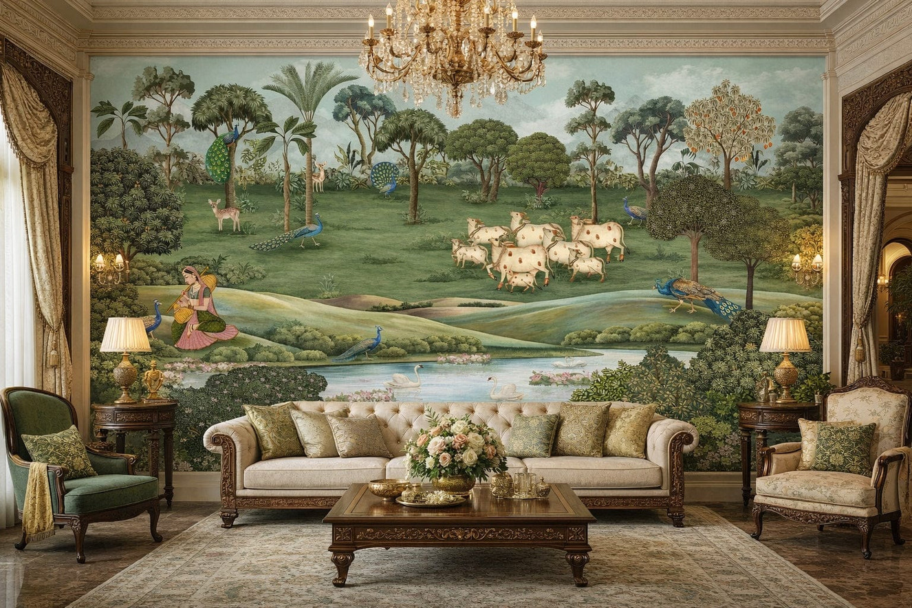 Pichwai Pastures Wall Mural