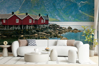 Picturesque Lofoten, seaside community picture, unique wall accent.