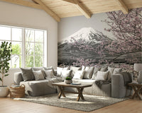 Serene landscape mural featuring Japan’s most famous mountain.

