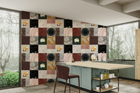 Industrial-style living room with Pietra2 Wallpaper

