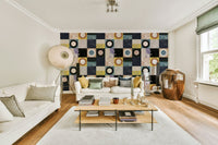 Minimalist interior styled with Pietra3 Wallpaper

