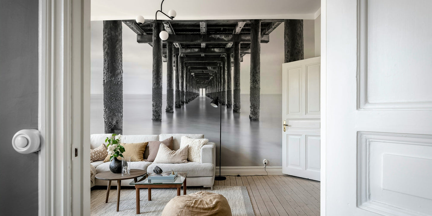 Long exposure water and pillars
