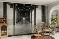 Coastal pier underside mural
