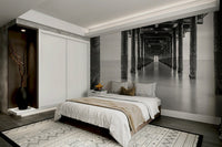 Architectural pier support mural
