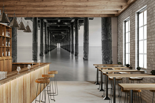 Picture of Pillars Under a Pier Wall Mural

