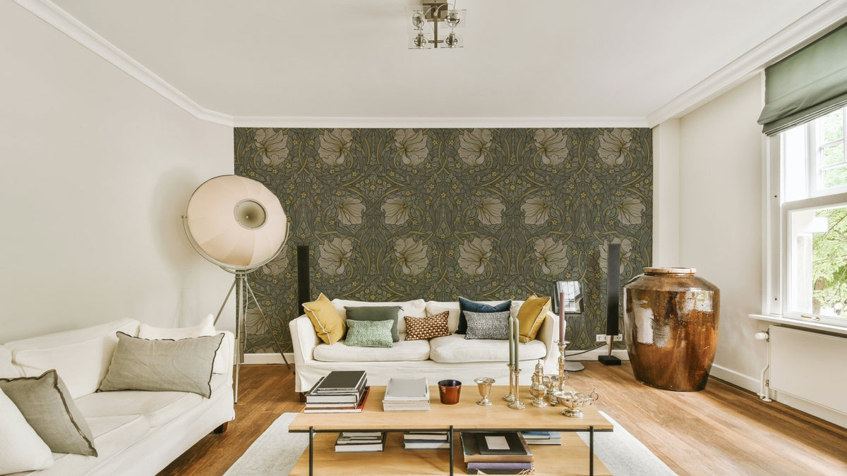 Classic botanical wallpaper Pimpernel 1 by William Morris, GD1306