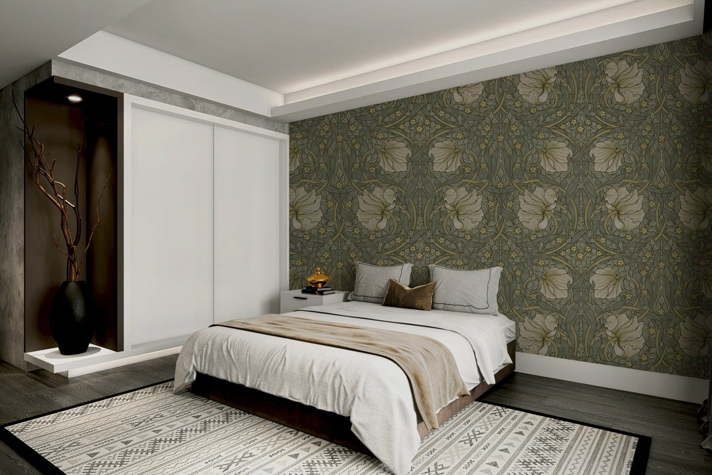 Timeless floral motifs on Pimpernel 1 wallpaper, GD1306