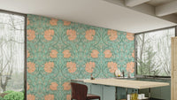 Pimpernel wallpaper by William Morris with floral design

