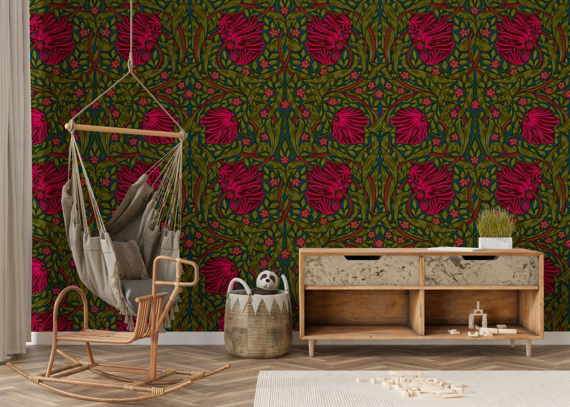 Vintage style Pimpernel wallpaper by William Morris 11

