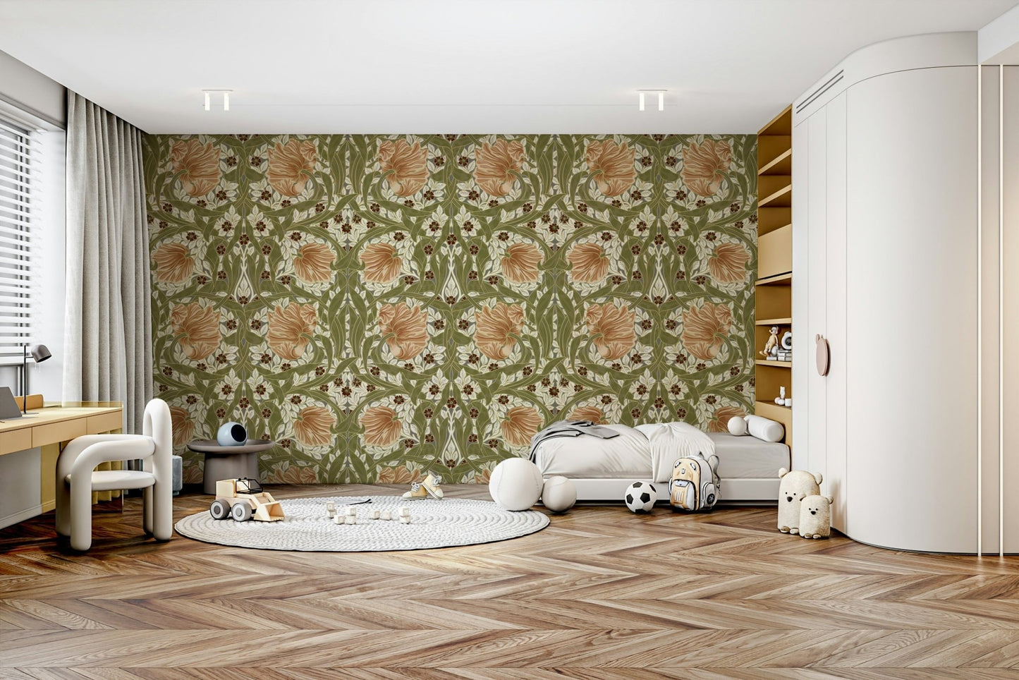 Elegant Pimpernel 12 wallpaper with traditional motifs

