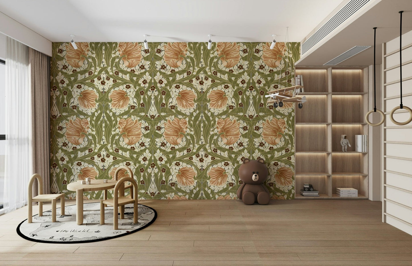Wall covered with Pimpernel by William Morris 12 wallpaper

