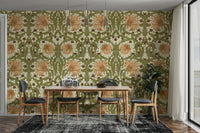 Close-up of William Morris Pimpernel 12 wallpaper pattern

