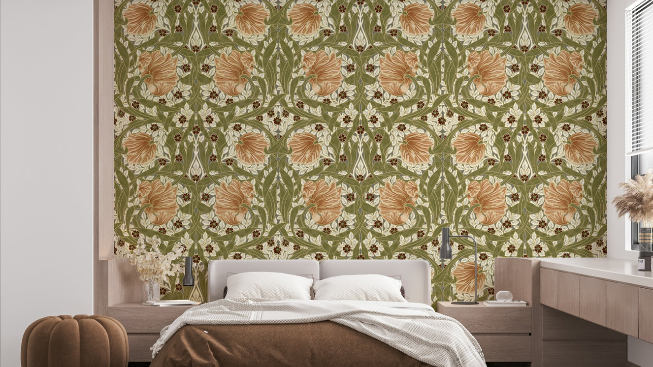 Pimpernel by William Morris 12 floral wallpaper design

