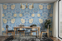 Close-up of William Morris Pimpernel 13 wallpaper pattern

