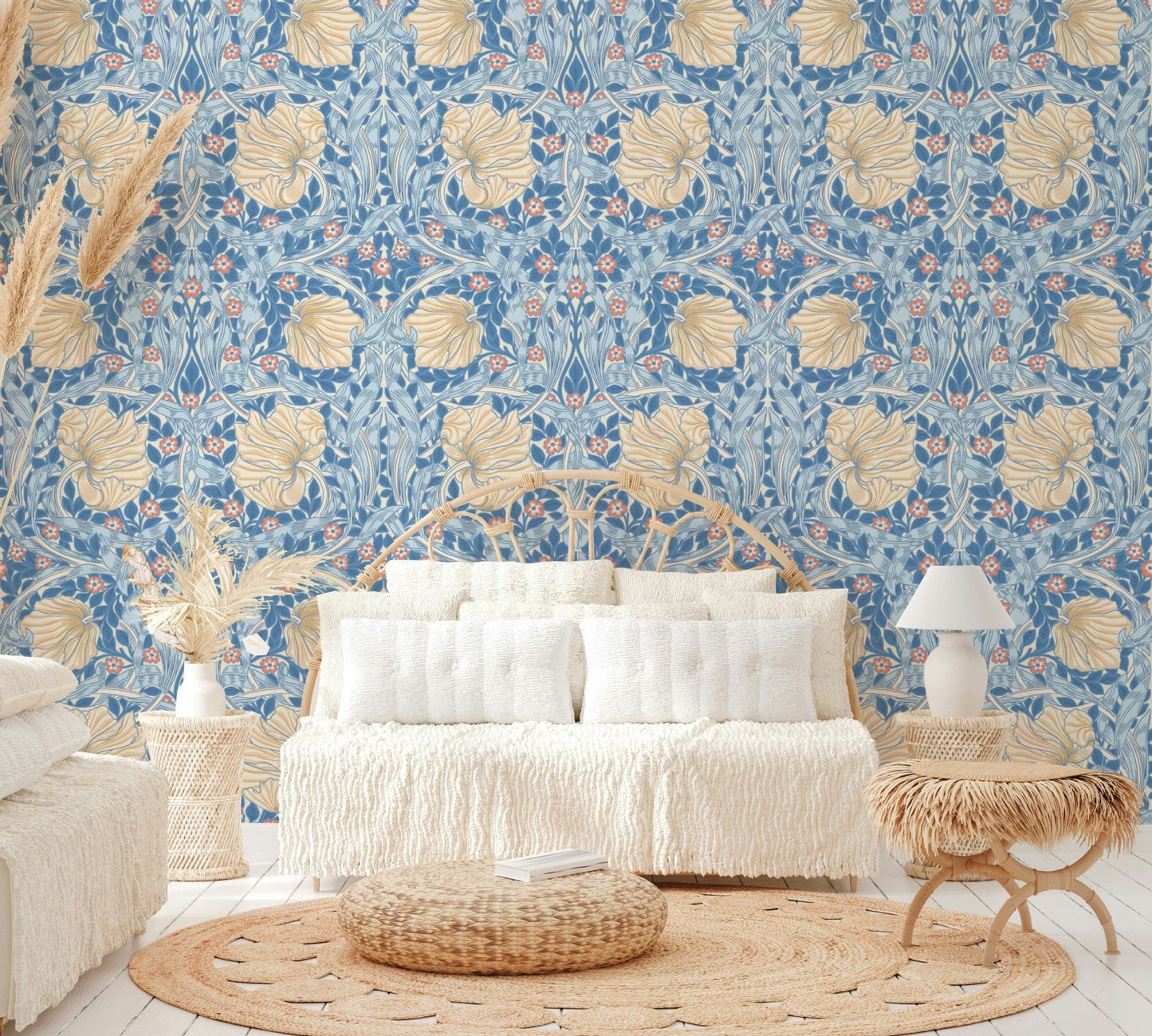 Classic floral and leaf wallpaper by William Morris 13

