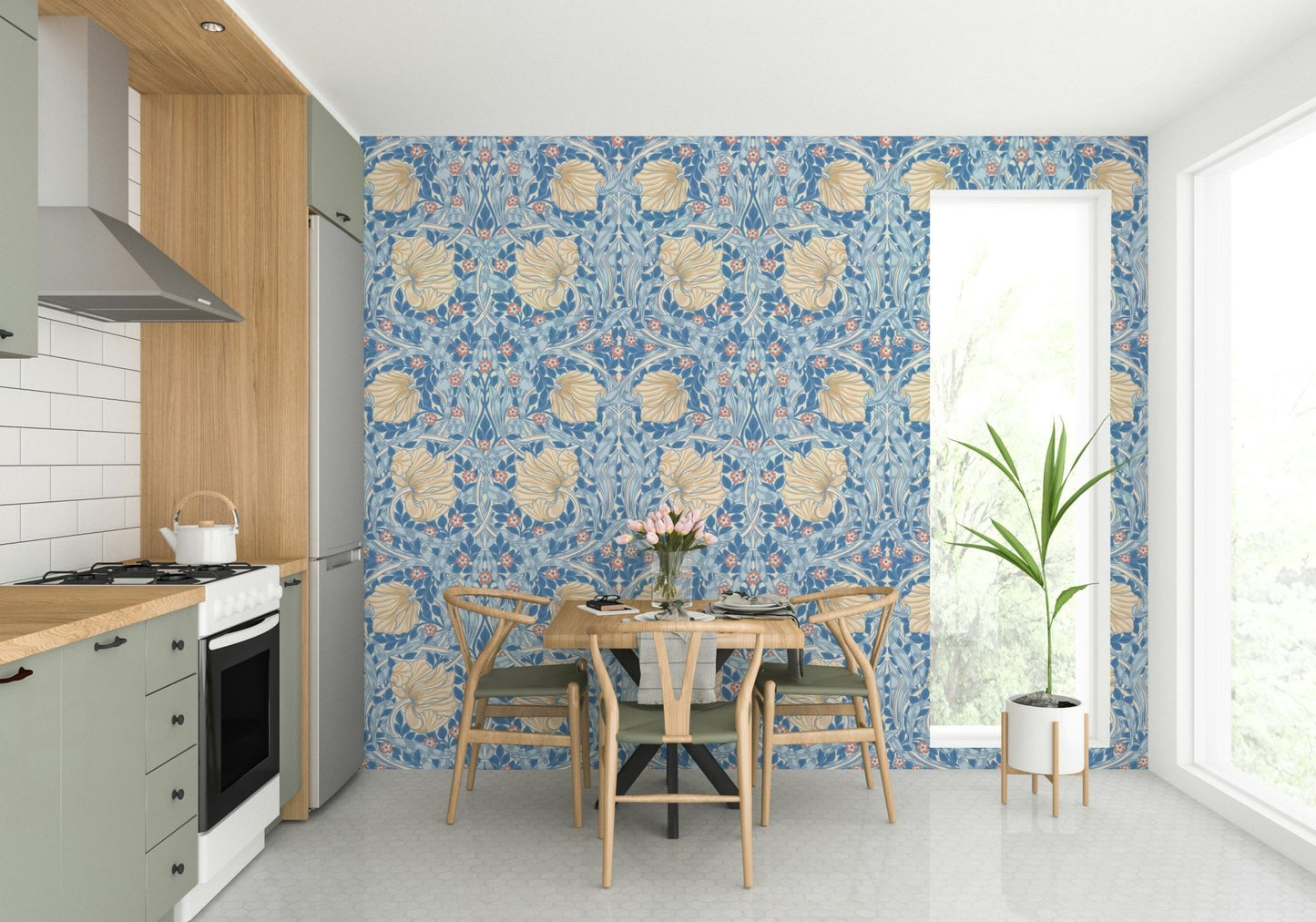 William Morris Pimpernel 13 wallpaper with traditional style

