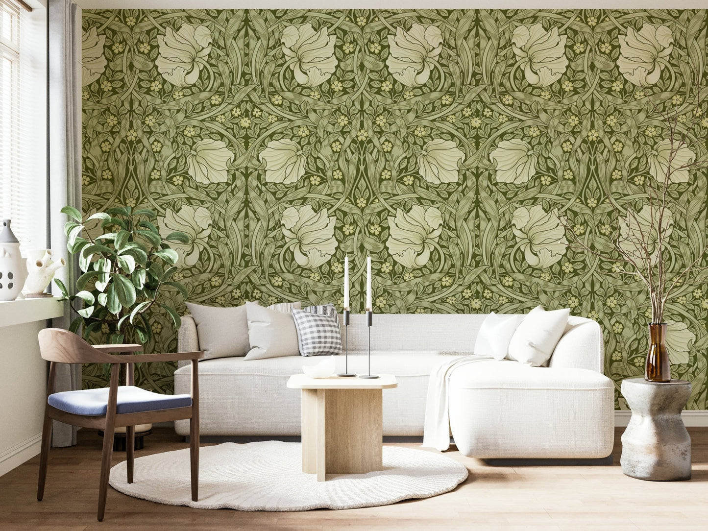 William Morris Pimpernel 14 wallpaper in traditional style


