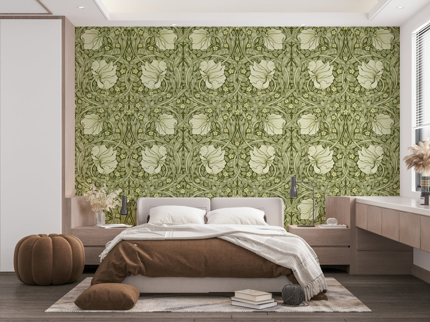Nature motifs in Pimpernel by William Morris 14 wallpaper

