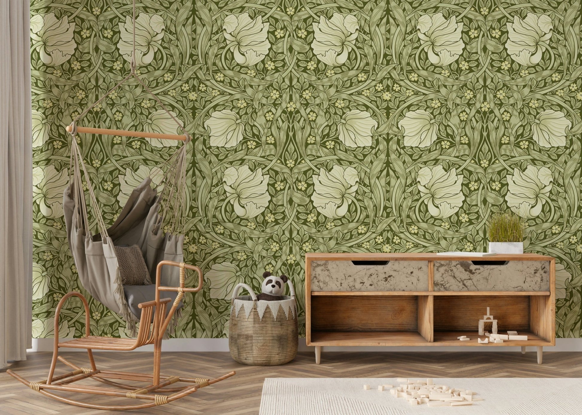 Wall covered with classic Pimpernel wallpaper by William Morris 14

