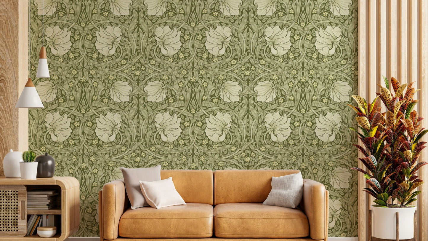 Pimpernel by William Morris 14 wallpaper floral design

