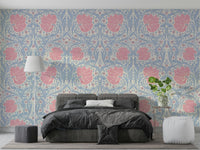 Pimpernel wallpaper featuring intricate leaf and flower motifs

