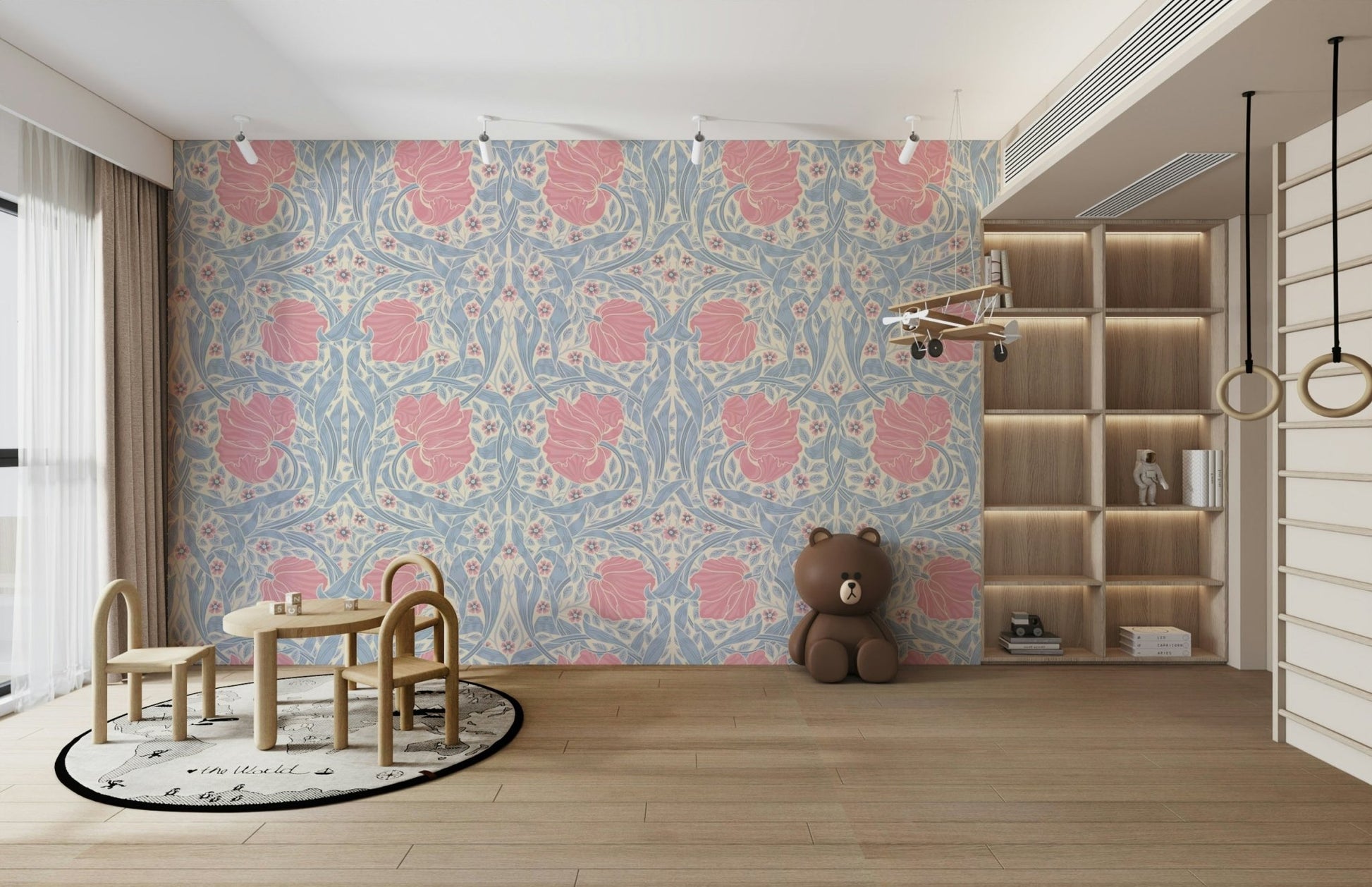 William Morris Pimpernel 15 wallpaper with detailed artwork

