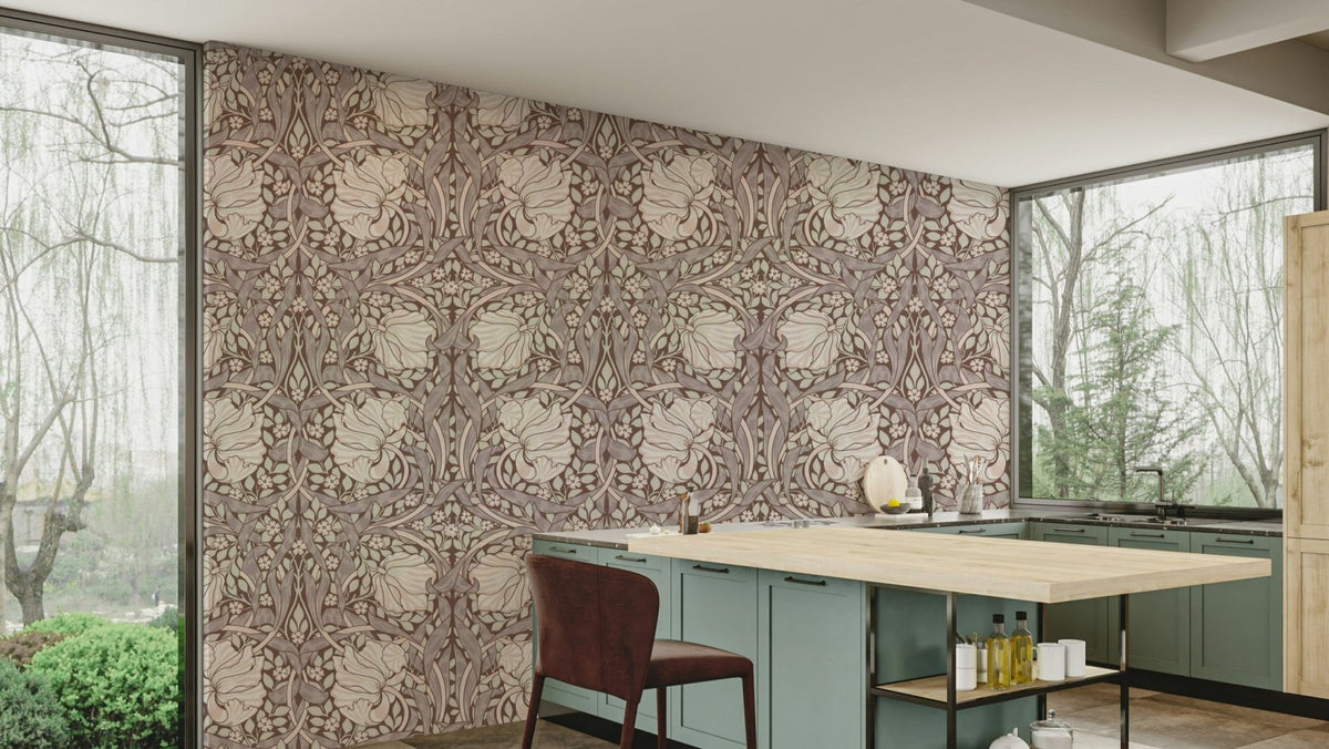 Pimpernel William Morris floral wallpaper design, GD1321