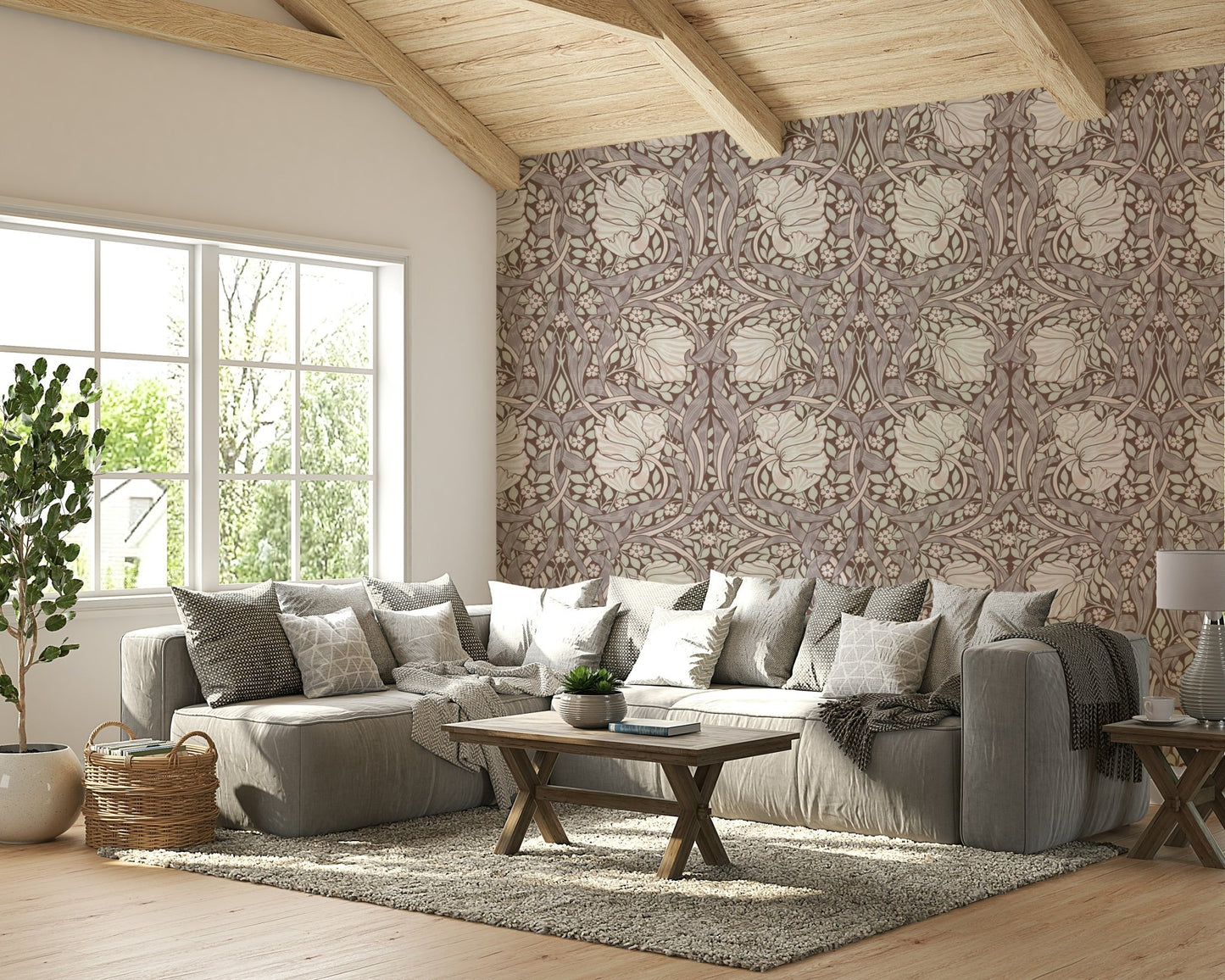 Elegant William Morris Pimpernel wall design

