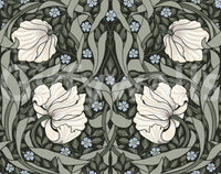 Elegant Pimpernel 17 wallpaper by William Morris in interior

