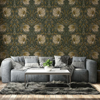 Detailed floral pattern on Pimpernel 2 wallpaper, GD1307