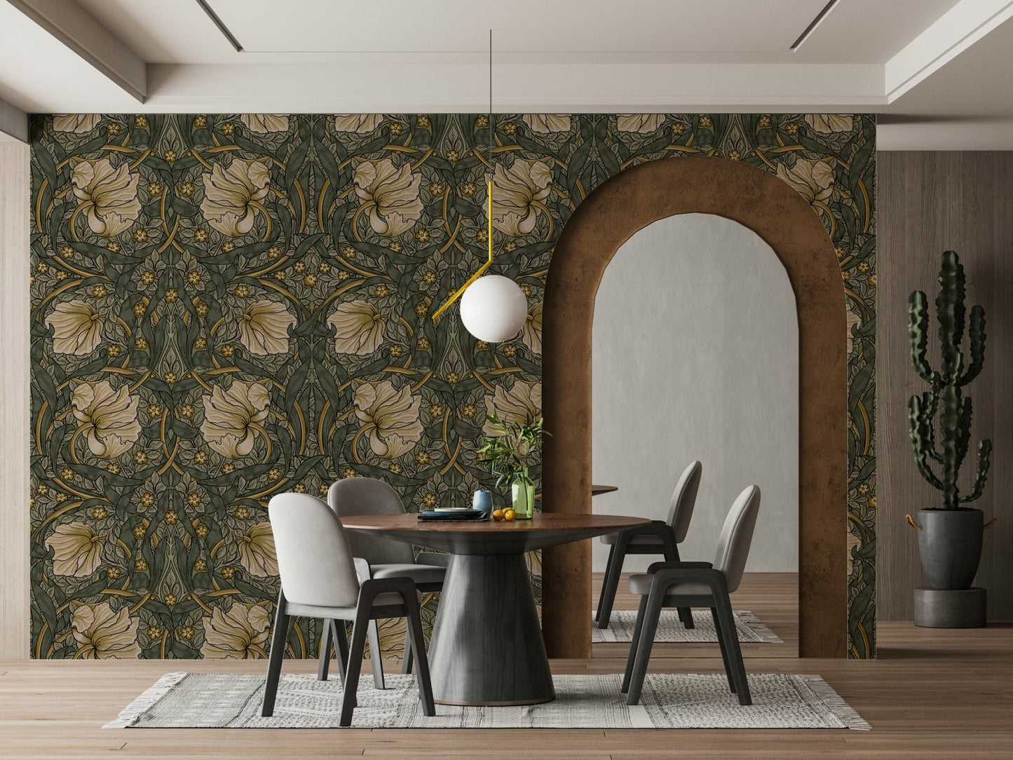 Classic botanical wallpaper Pimpernel 2 by William Morris, GD1307