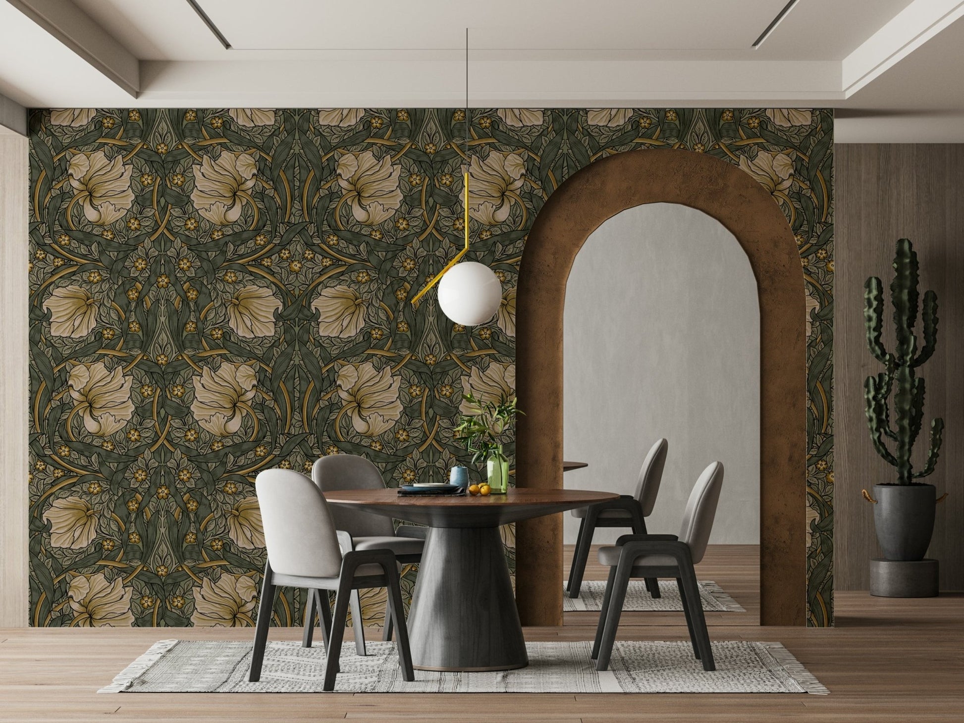 Classic botanical wallpaper Pimpernel 2 by William Morris, GD1307