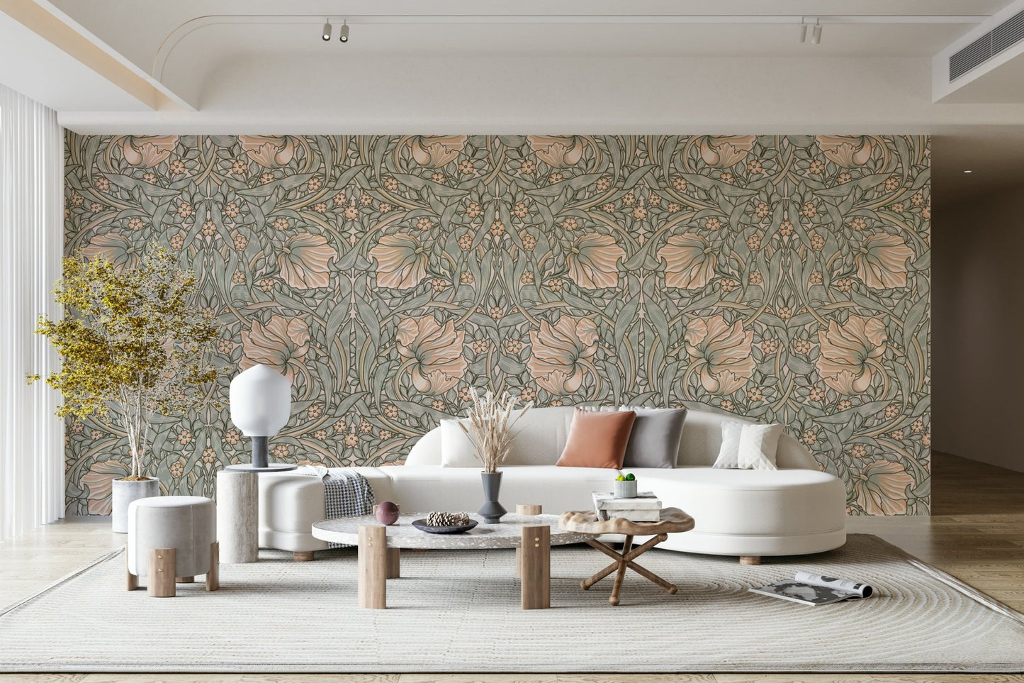 Beautiful floral wallpaper Pimpernel by William Morris

