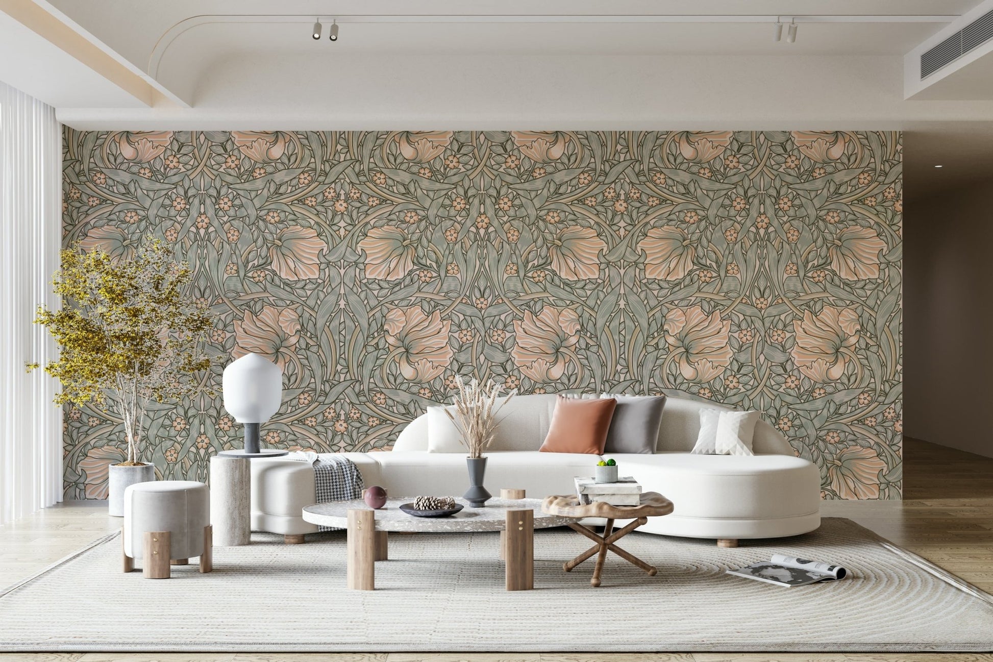 Beautiful floral wallpaper Pimpernel by William Morris

