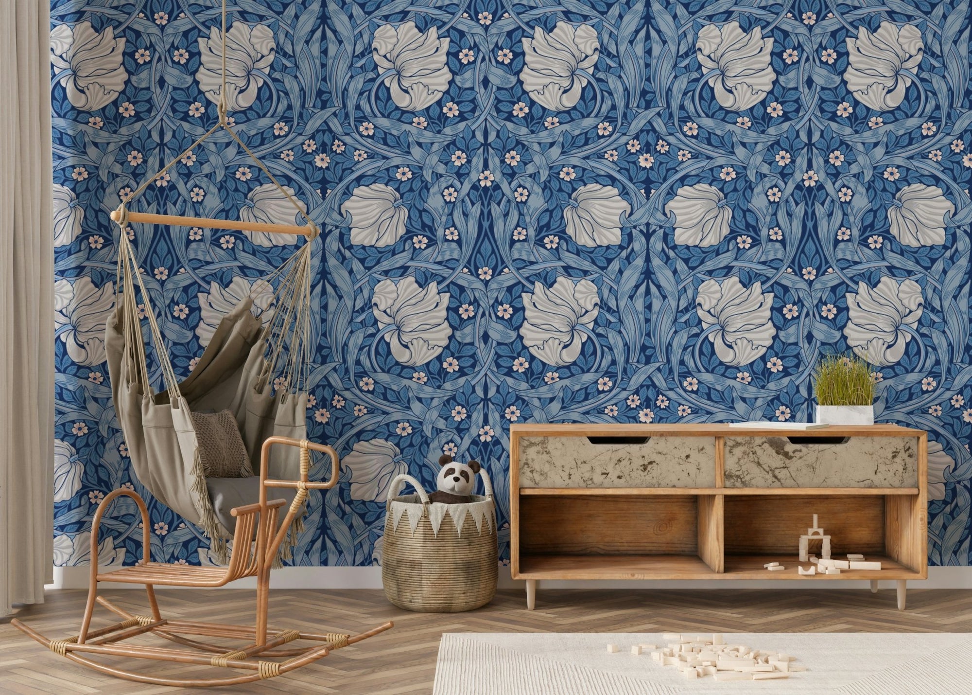 Elegant Pimpernel wallpaper by William Morris., GD1327