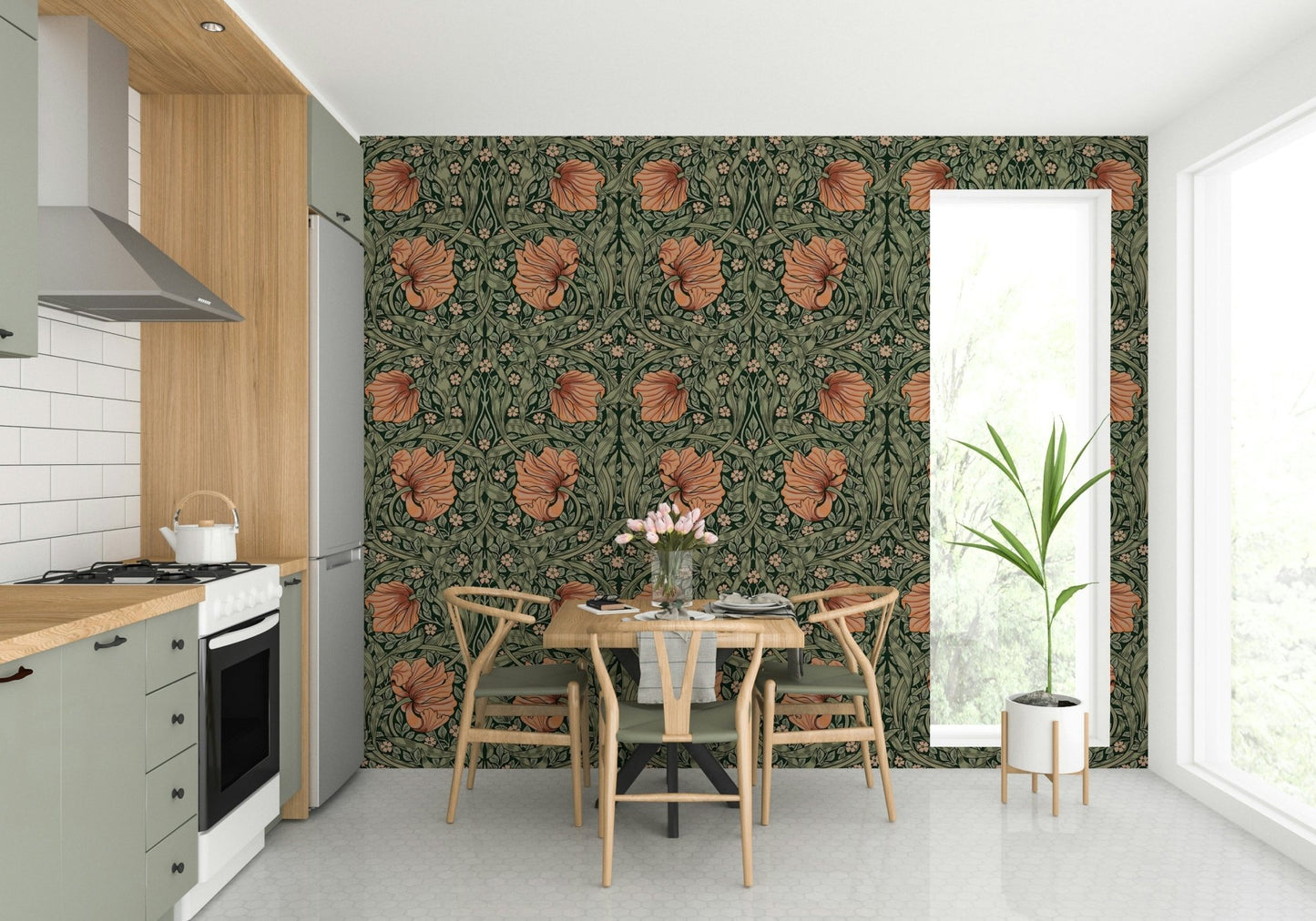 Timeless Pimpernel wallpaper design by William Morris 24.