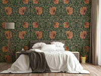 Vintage-inspired Pimpernel wallpaper with intricate floral print.