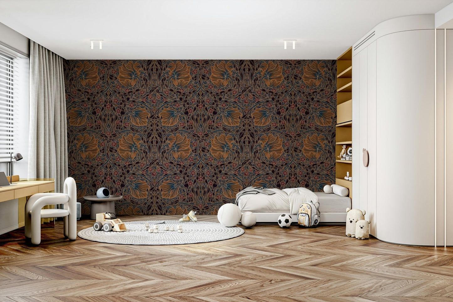 Classic floral wallpaper Pimpernel 3 by William Morris
