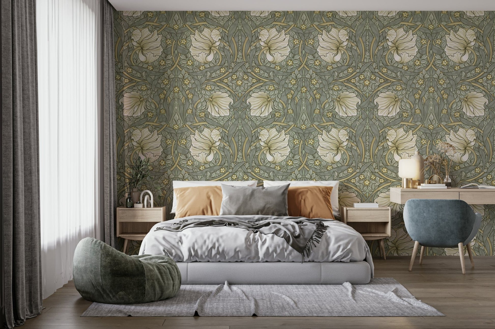 Detailed floral pattern on Pimpernel 4 wallpaper
