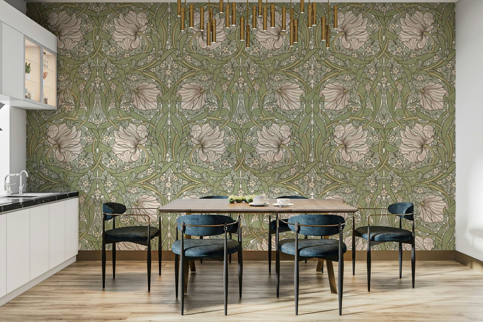 Vintage style Pimpernel 5 wallpaper by William Morris
