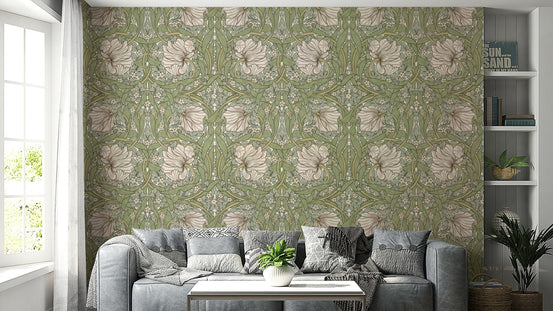 William Morris Pimpernel 5 wallpaper with floral pattern, GD1310