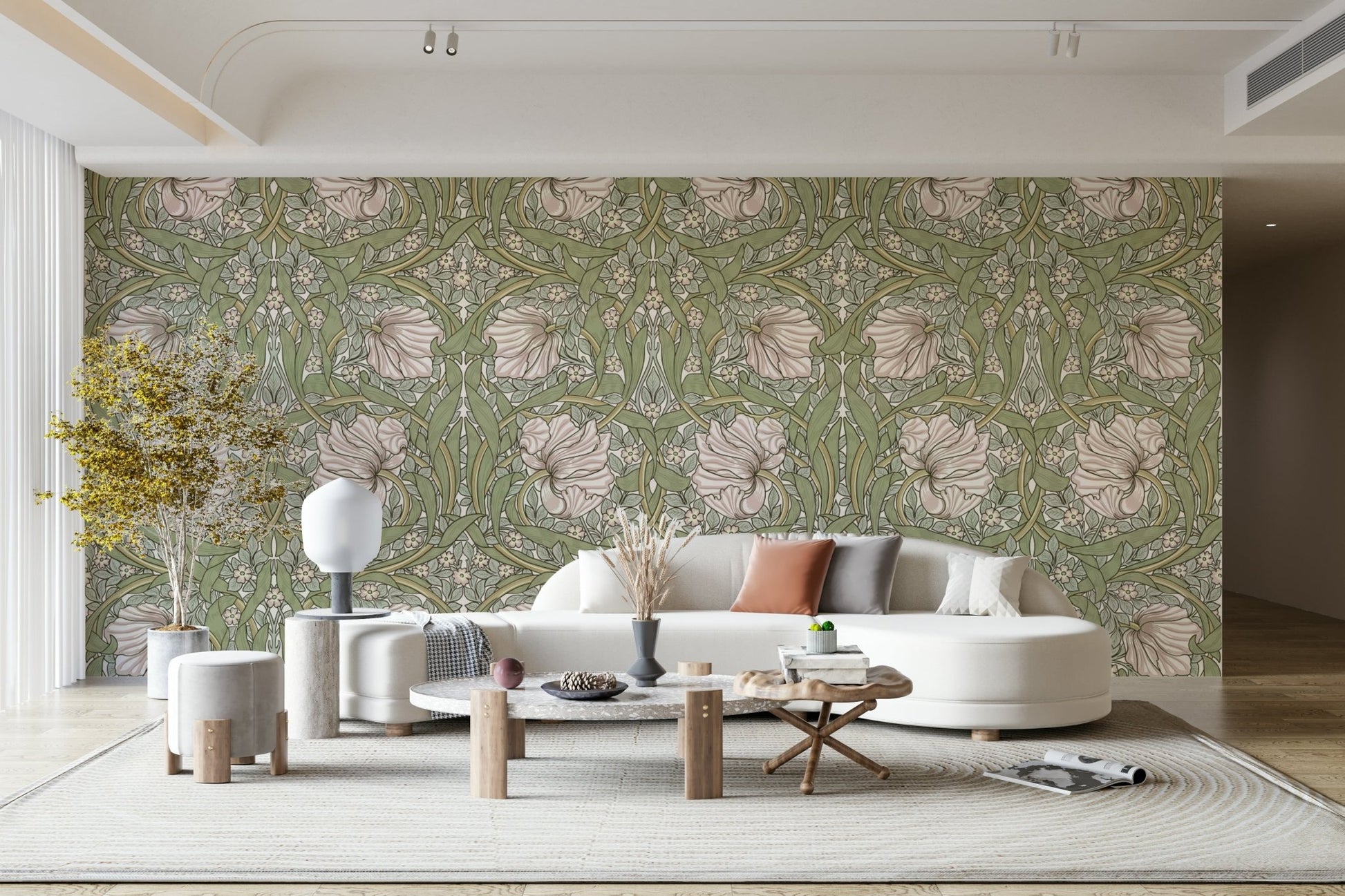Decorative Pimpernel 5 wallpaper with intricate flowers