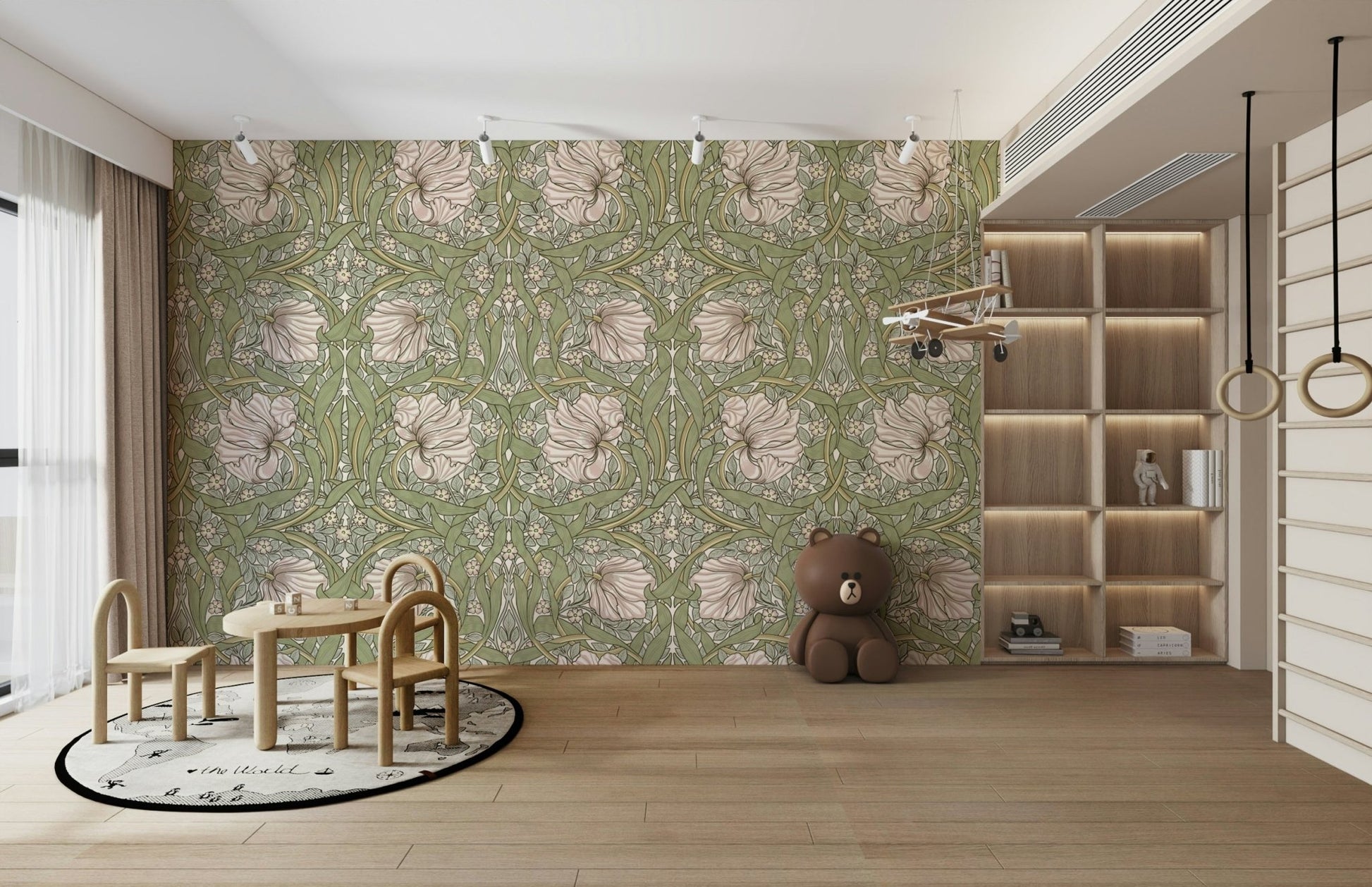 Traditional floral motifs on Pimpernel 5 wallpaper