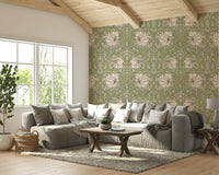 Elegant William Morris Pimpernel 5 wallpaper close-up

