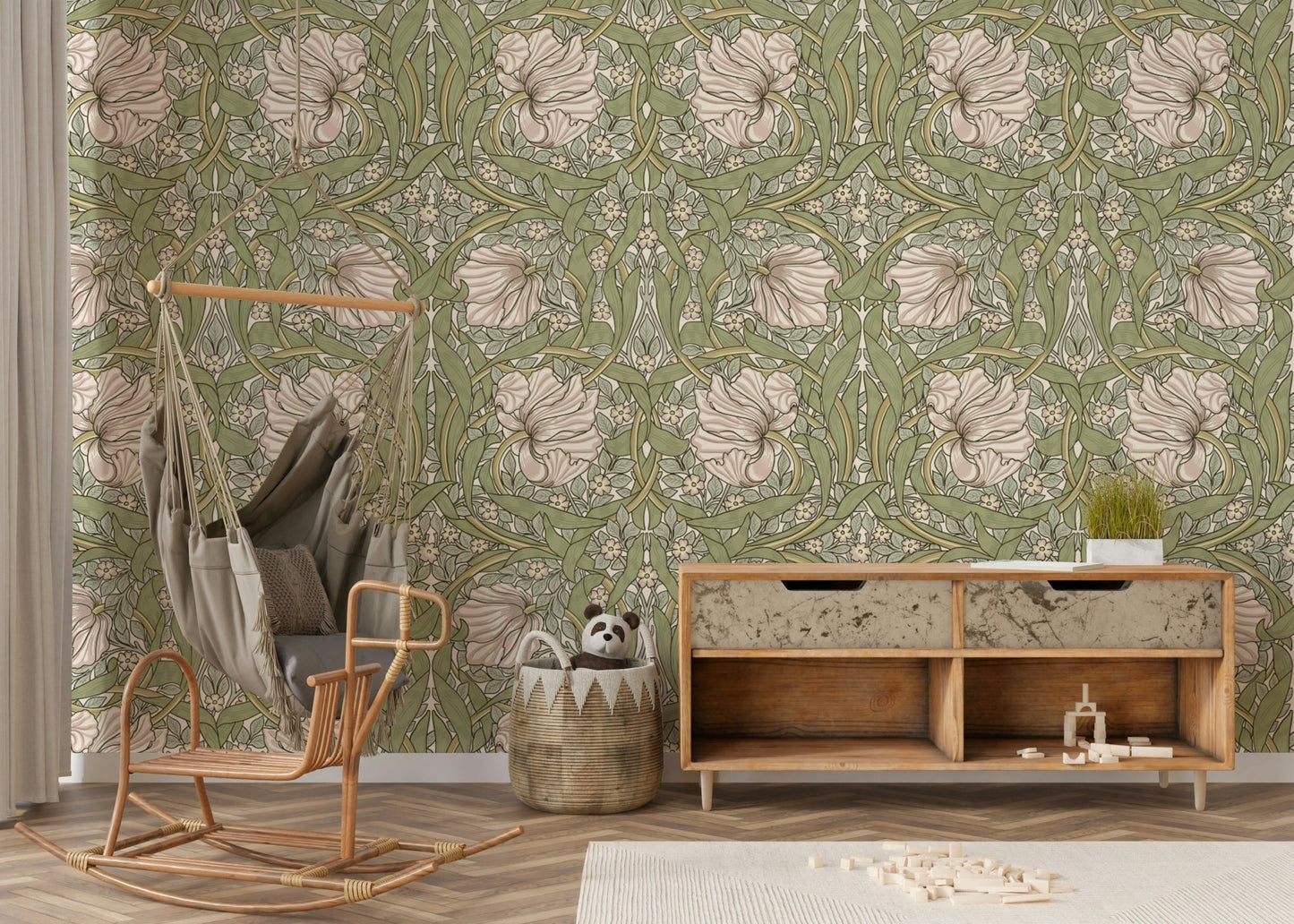 Classic William Morris Pimpernel 5 wallpaper texture

