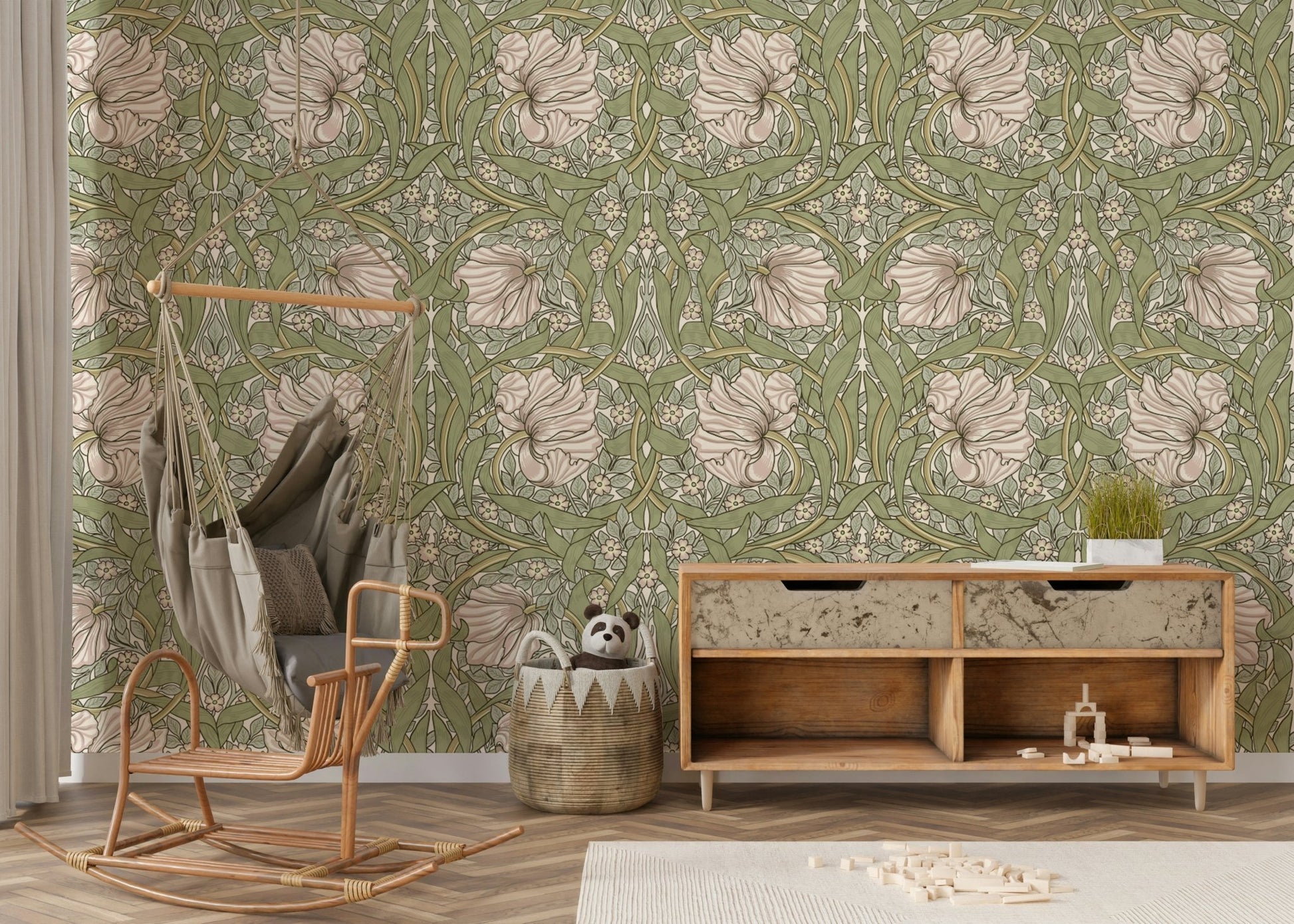 Classic William Morris Pimpernel 5 wallpaper texture

