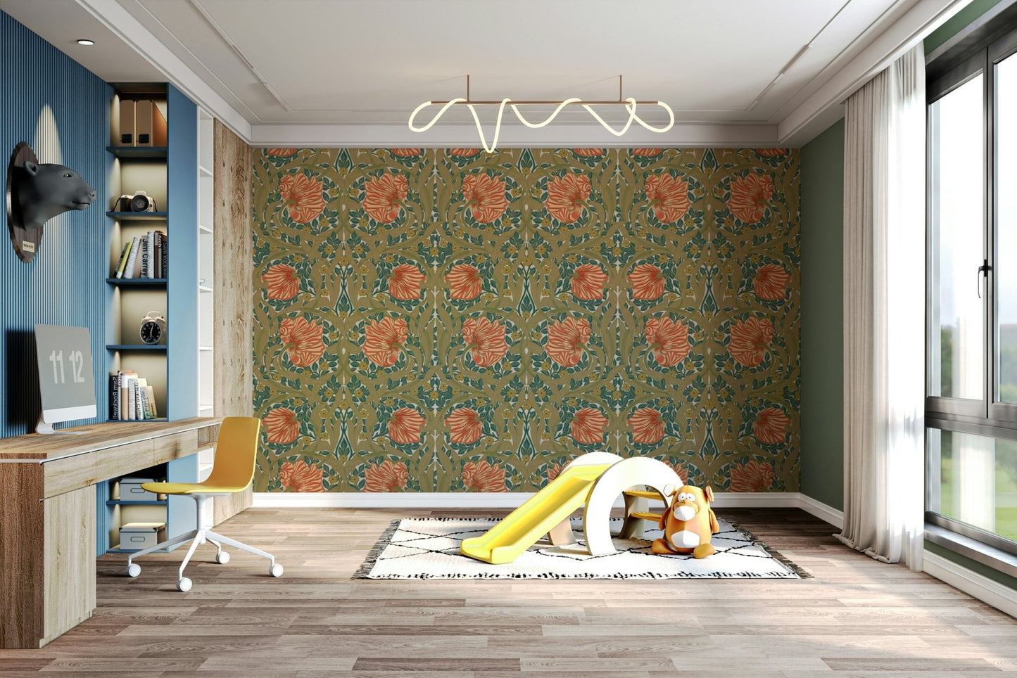 Intricate flower pattern on Pimpernel 6 wallpaper