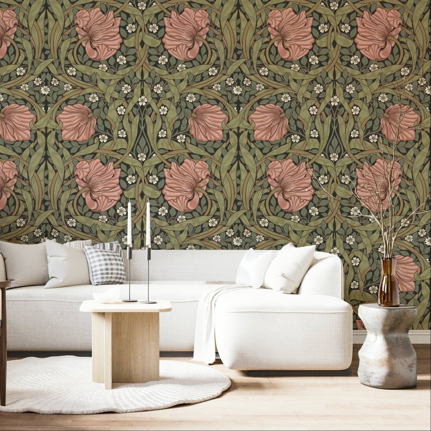 Vintage-style Pimpernel wallpaper number 7 by William Morris, GD1313