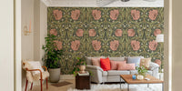 Traditional floral Pimpernel 7 wallpaper design detail, GD1313