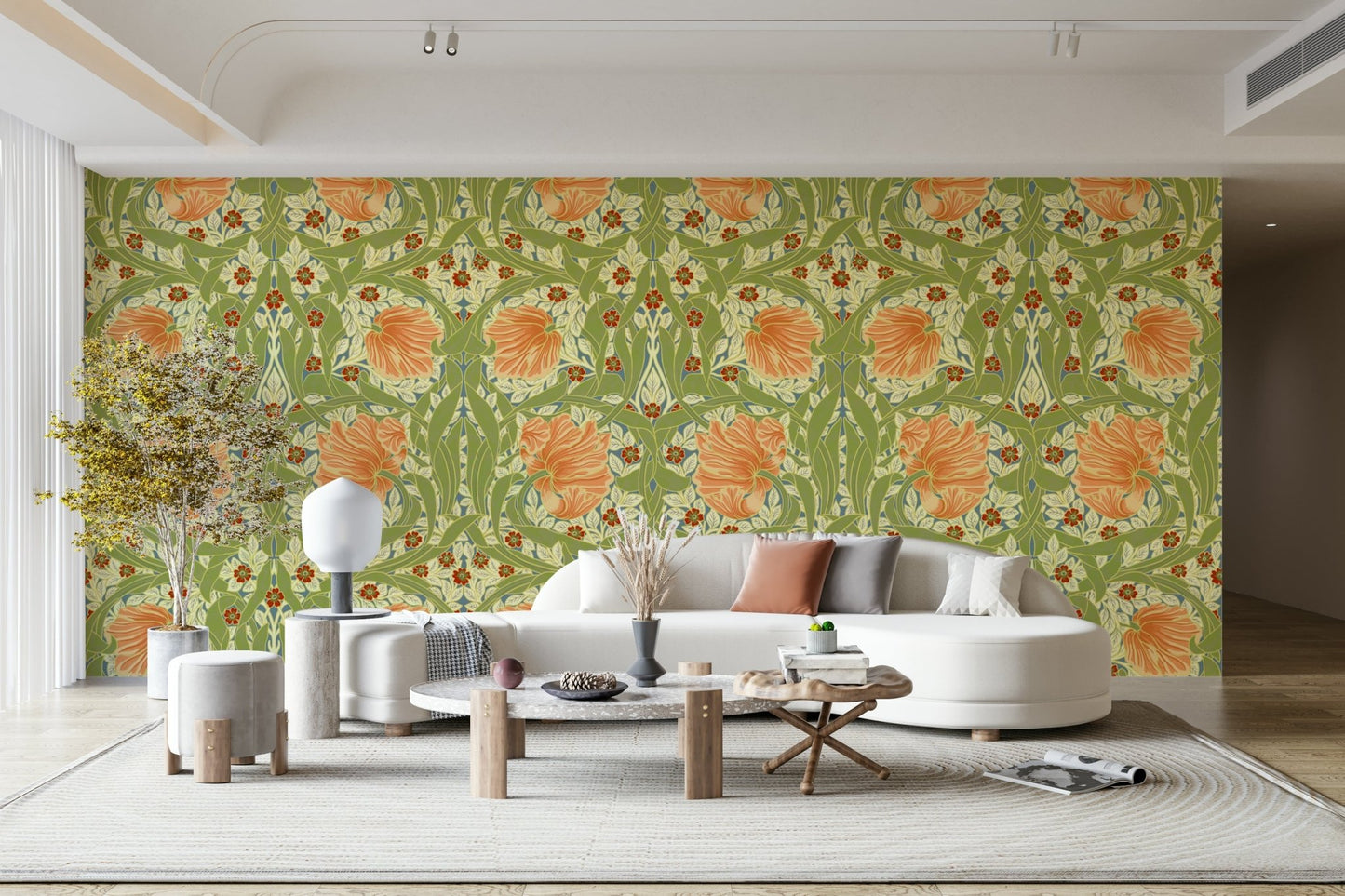 Vintage style Pimpernel 11 wallpaper by William Morris

